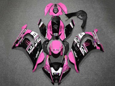Meilleurs Carénages Moto Kawasaki ZX10R 2016-2020 - Rose Noir Brillant Blanc Elf Monstre