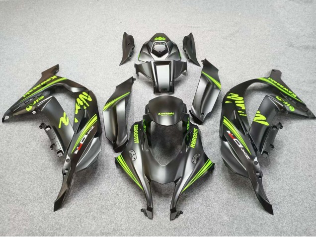 Carénages Moto Kawasaki ZX10R 2016-2020 - Noir Mat Vert