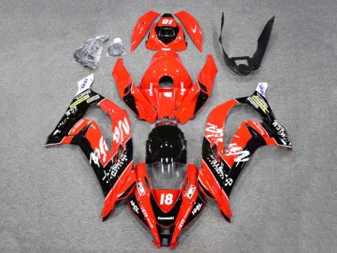 Meilleurs Carénages Moto Kawasaki ZX10R 2016-2020 - Rouge Noir Brillant Blanc Monstre 18