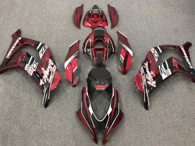 Meilleurs Carénages Moto Kawasaki ZX10R 2016-2020 - Rouge Marron Blanc Noir Brillant