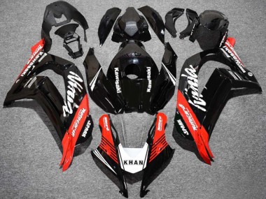 Meilleurs Carénages Moto Kawasaki ZX10R 2016-2020 - Noir Brillant Rouge Blanc KHAN Spark