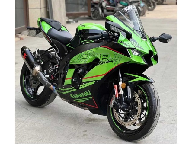 Carénages Moto Kawasaki ZX10R 2021-2026 - Vert Noir Brillant