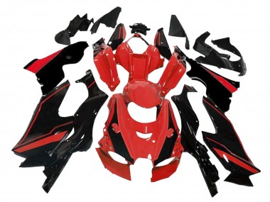 Meilleurs Carénages Moto Kawasaki ZX10R 2021-2025 - Rouge Noir Brillant