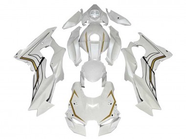 Meilleurs Carénages Moto Kawasaki ZX10R 2021-2025 - Blanc Or