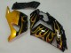 Carénages Moto Kawasaki ZX14R ZZR1400 2006-2011 - Noir Brillant Or Flamme