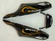 Carénages Moto Kawasaki ZX14R ZZR1400 2006-2011 - Noir Brillant Or Flamme