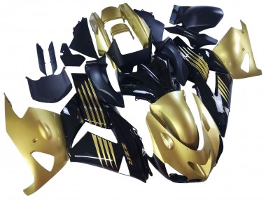 Meilleurs Carénages Moto Kawasaki ZX14R ZZR1400 2006-2011 - Or Noir