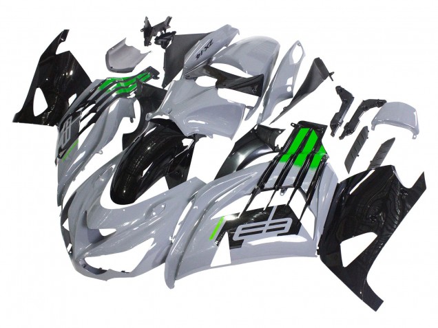 Carénages Moto Kawasaki ZX14R ZZR1400 2012-2024 - Gris Vert Noir