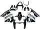 Carénages Moto Kawasaki ZX6R 2000-2002 - Noir Brillant Blanc West Michelin