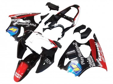 Meilleurs Carénages Moto Kawasaki ZX6R 2000-2002 - Noir Brillant Rouge Bleu Rouge PlayStation 2
