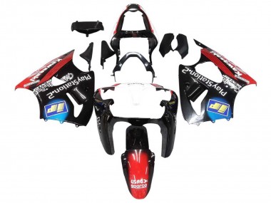 Meilleurs Carénages Moto Kawasaki ZX6R 2000-2002 - Noir Brillant Rouge Bleu Rouge PlayStation 2