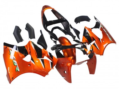Meilleurs Carénages Moto Kawasaki ZX6R 2000-2002 - Orange Noir