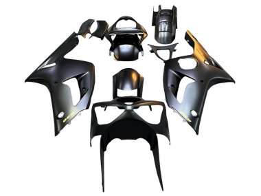 Meilleurs Carénages Moto Kawasaki ZX6R 2003-2004 - Noir Mat Or 636