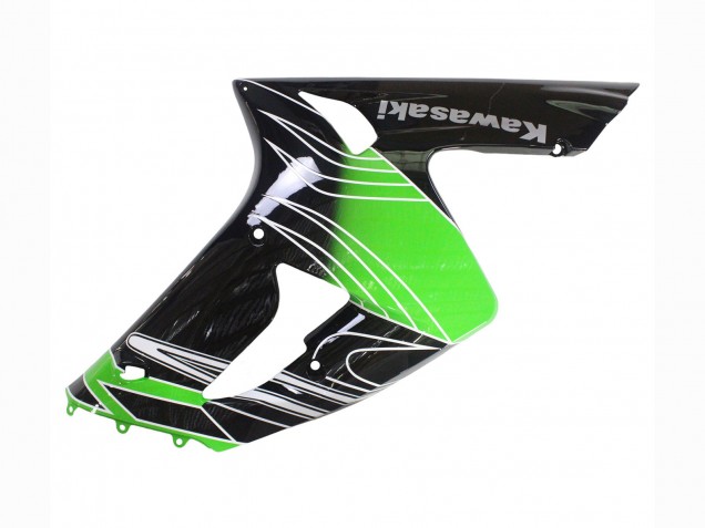 Carénages Moto Kawasaki ZX6R 2003-2004 - Vert Blanc Noir