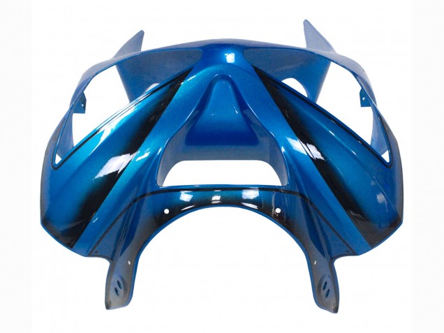 Carénages Moto Kawasaki ZX6R 2003-2004 - Bleu Blanc Rouge Requin