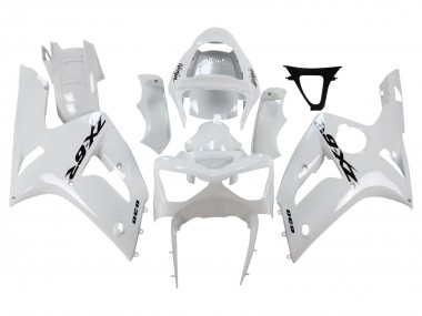 Meilleurs Carénages Moto Kawasaki ZX6R 2003-2004 - Blanc Noir Décalque