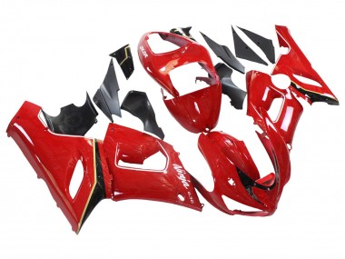 Meilleurs Carénages Moto Kawasaki ZX6R 2005-2006 - Rouge Jaune Noir