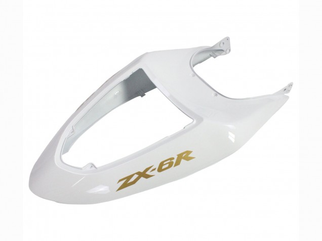 Carénages Moto Kawasaki ZX6R 2005-2006 - Blanc Noir Or Ninja