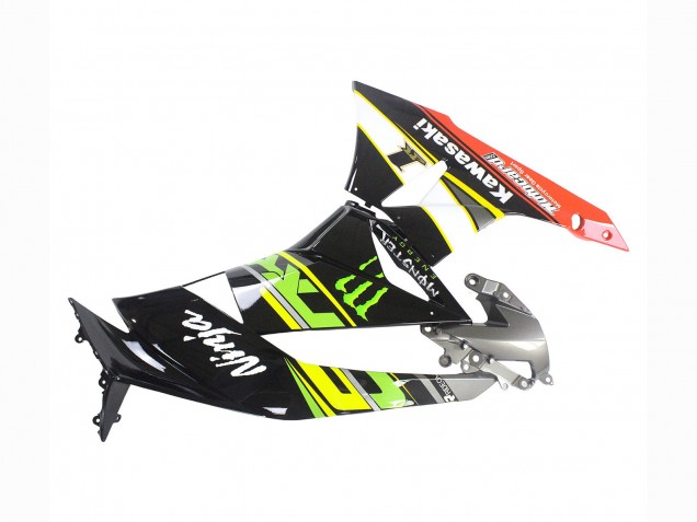 Carénages Moto Kawasaki ZX6R 2009-2012 - Vert Noir Brillant Jaune Blanc Rouge Elf Monstre