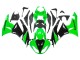 Carénages Moto Kawasaki ZX6R 2009-2012 - Vert Noir Brillant