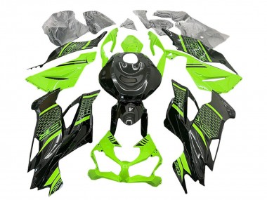 Meilleurs Carénages Moto Kawasaki ZX6R 2019-2022 - Vert Noir Rayon de Miel