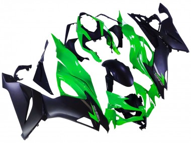 Meilleurs Carénages Moto Kawasaki ZX6R 2019-2022 - Vert Noir Mat