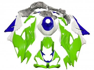 Meilleurs Carénages Moto Kawasaki ZX6R 2019-2022 - Blanc Bleu Vert
