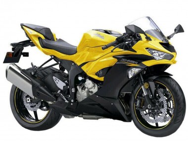 Meilleurs Carénages Moto Kawasaki ZX6R 2019-2022 - Jaune Noir Mat