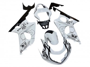 Meilleurs Carénages Moto Suzuki GSXR1000 2000-2002 - Blanc Noir Motul Corona