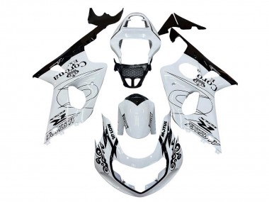 Meilleurs Carénages Moto Suzuki GSXR1000 2000-2002 - Blanc Noir Motul Corona