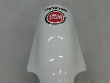 Meilleurs Carénages Moto Suzuki GSXR1000 2000-2002 - Blanc Rouge Lucky Strike