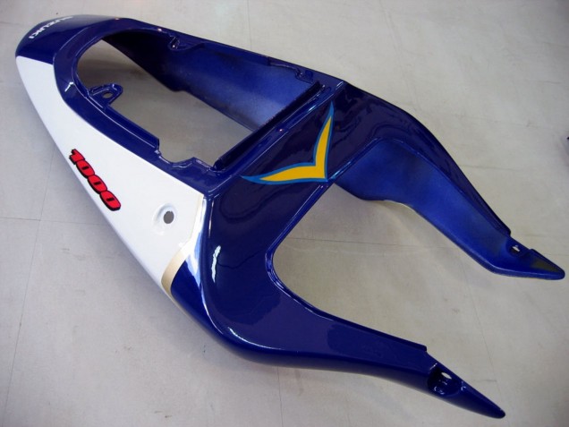 Carénages Moto Suzuki GSXR1000 2000-2002 - Jaune Bleu Foncé Blanc Motul Corona