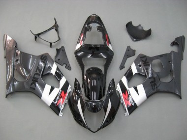 Meilleurs Carénages Moto Suzuki GSXR 1000 2003-2004 - Noir Brillant Blanc Gris Rouge