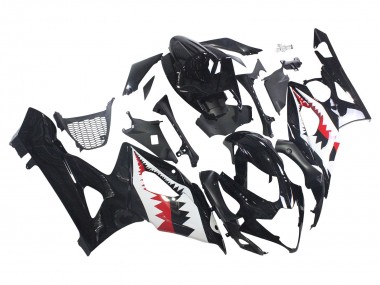 Meilleurs Carénages Moto Suzuki GSXR 1000 2005-2006 - Noir Brillant Rouge Blanc Requin