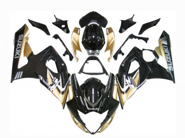 Meilleurs Carénages Moto Suzuki GSXR 1000 2005-2006 - Noir Or