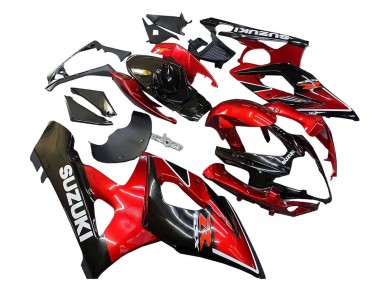 Meilleurs Carénages Moto Suzuki GSXR 1000 2005-2006 - Rouge Noir Brillant