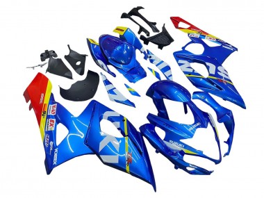 Meilleurs Carénages Moto Suzuki GSXR 1000 2005-2006 - Bleu Jaune Rouge Blanc