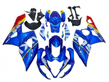 Meilleurs Carénages Moto Suzuki GSXR 1000 2005-2006 - Bleu Jaune Rouge Blanc
