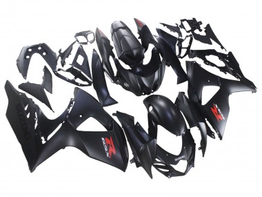 Meilleurs Carénages Moto Suzuki GSXR 1000 2007-2008 - Noir Mat Rouge Décalque