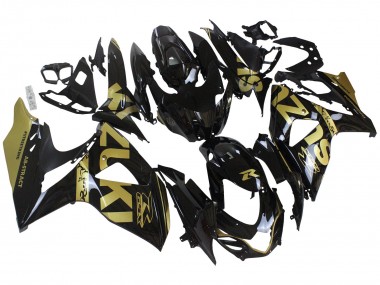 Meilleurs Carénages Moto Suzuki GSXR 1000 2009-2016 - Noir Brillant Or