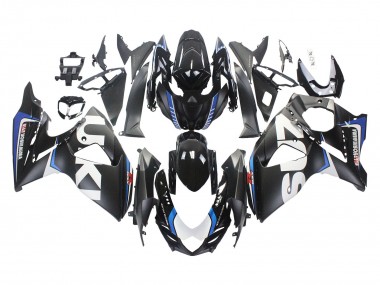 Meilleurs Carénages Moto Suzuki GSXR 1000 2009-2016 - Noir Mat Blanc Bleu