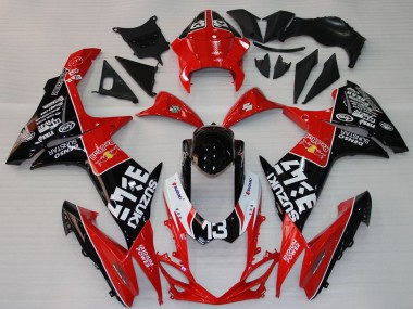 Meilleurs Carénages Moto Suzuki GSXR 1000 2009-2016 - Rouge Noir Blanc 13