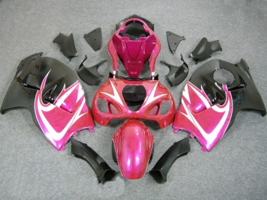 Meilleurs Carénages Moto Suzuki GSXR 1300 Hayabusa 1996-2007 - Rose Blanc Noir
