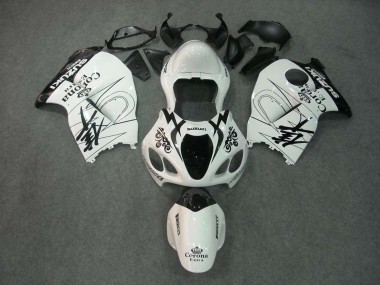 Meilleurs Carénages Moto Suzuki GSXR 1300 Hayabusa 1996-2007 - Blanc Noir Corona