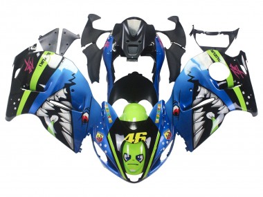 Meilleurs Carénages Moto Suzuki GSXR 1300 Hayabusa 1996-2007 - Bleu Vert Requin 46