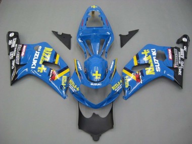 Meilleurs Carénages Moto Suzuki GSXR 600 / GSXR 750 2001-2003 - Bleu Jaune Noir Motul Rizla