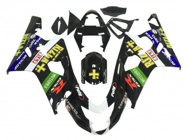 Meilleurs Carénages Moto Suzuki GSXR 600 / GSXR 750 2001-2003 - Noir Brillant Vert Blanc Jaune Rizla