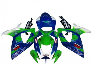 Meilleurs Carénages Moto Suzuki GSXR 600 / GSXR 750 2004-2005 - Blanc Bleu Vert
