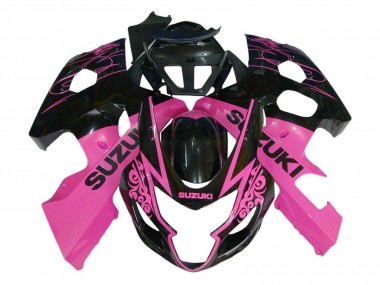 Meilleurs Carénage Moto Suzuki GSXR 600 / GSXR 750 2004-2005 - Rose Noir Brillant