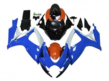 Meilleurs Carénages Moto Suzuki GSXR 600 / GSXR 750 2004-2005 - Blanc Bleu Orange Noir